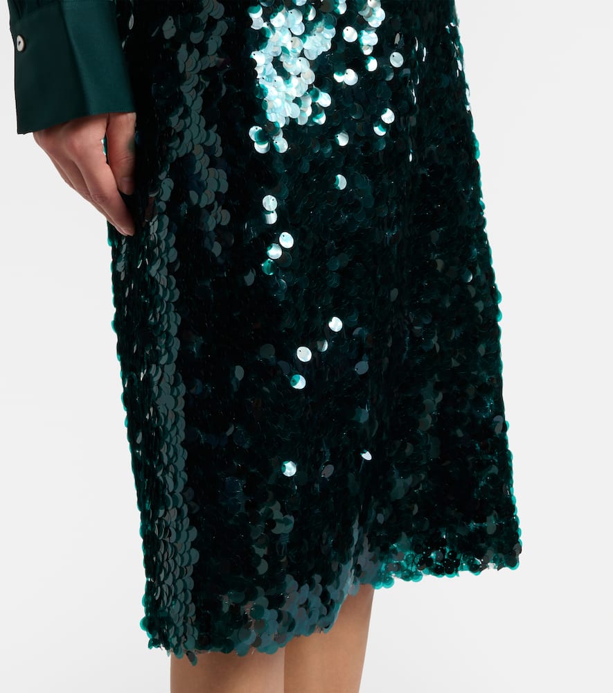 Lucite sequined midi skirt
