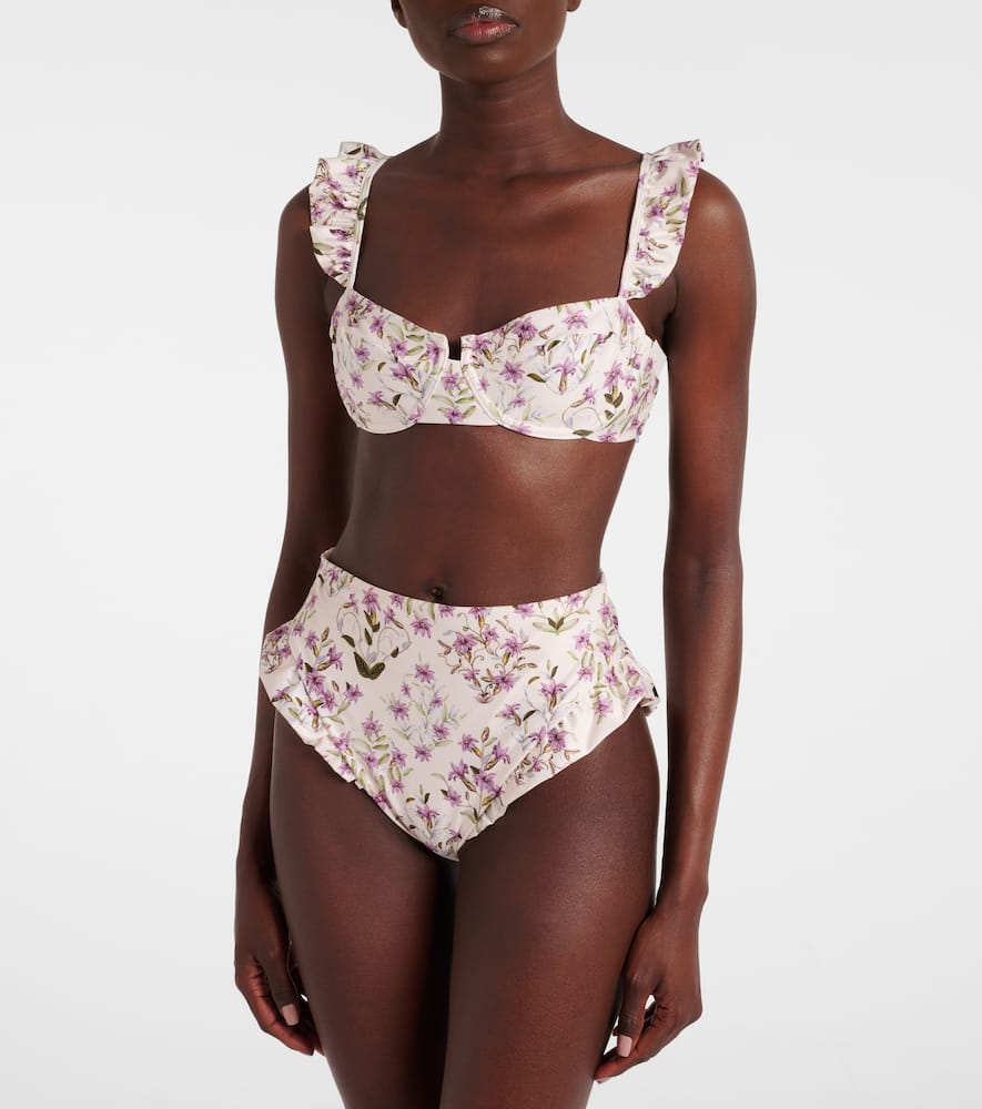Kiwi printed bikini top