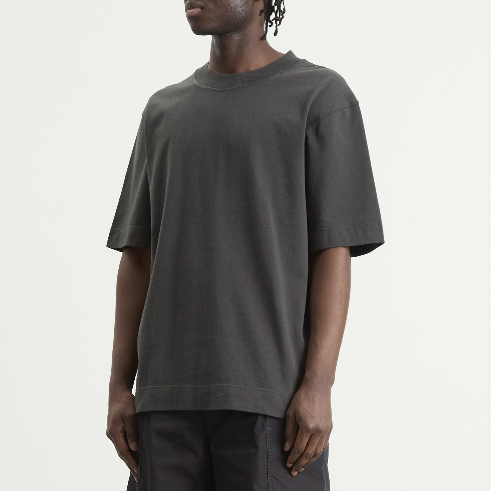 Men's Flatlock Crew T-Shirt in Black Green