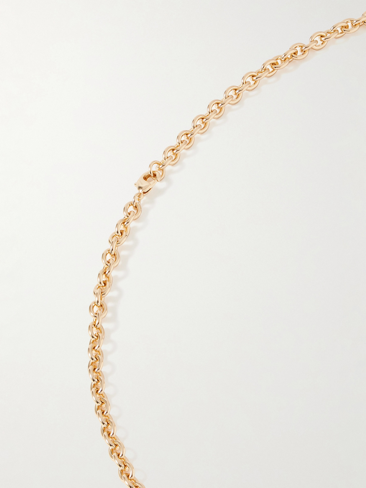 Puffy Initial Gold-tone Necklace - M