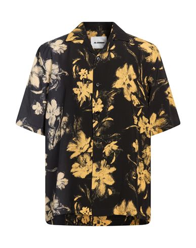 Man Shirt Black Size 38 Viscose