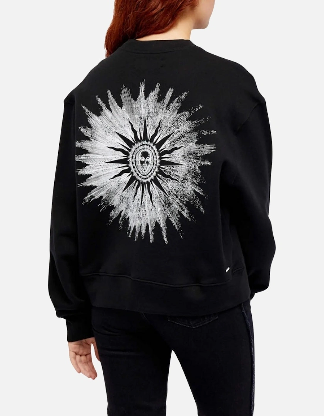 Women's Amiri Sun Graphic On Back Black Sweatshirt - Size: L