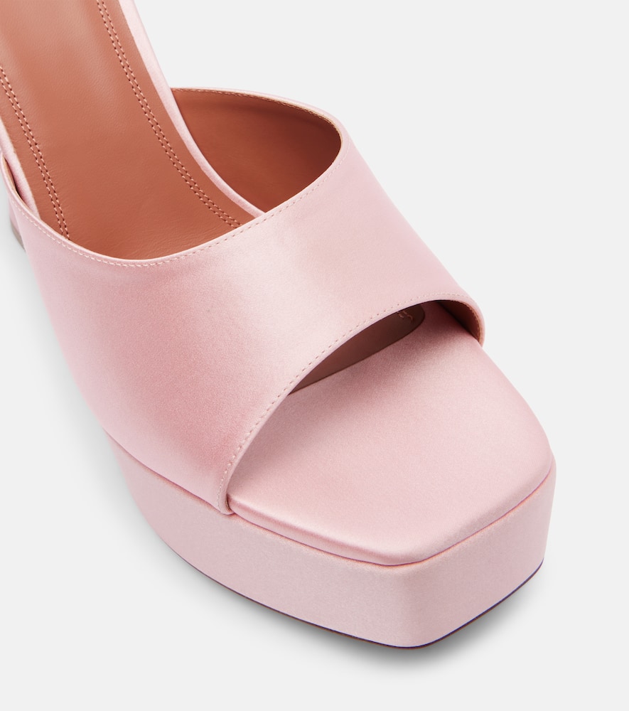 Dalida satin platform mules
