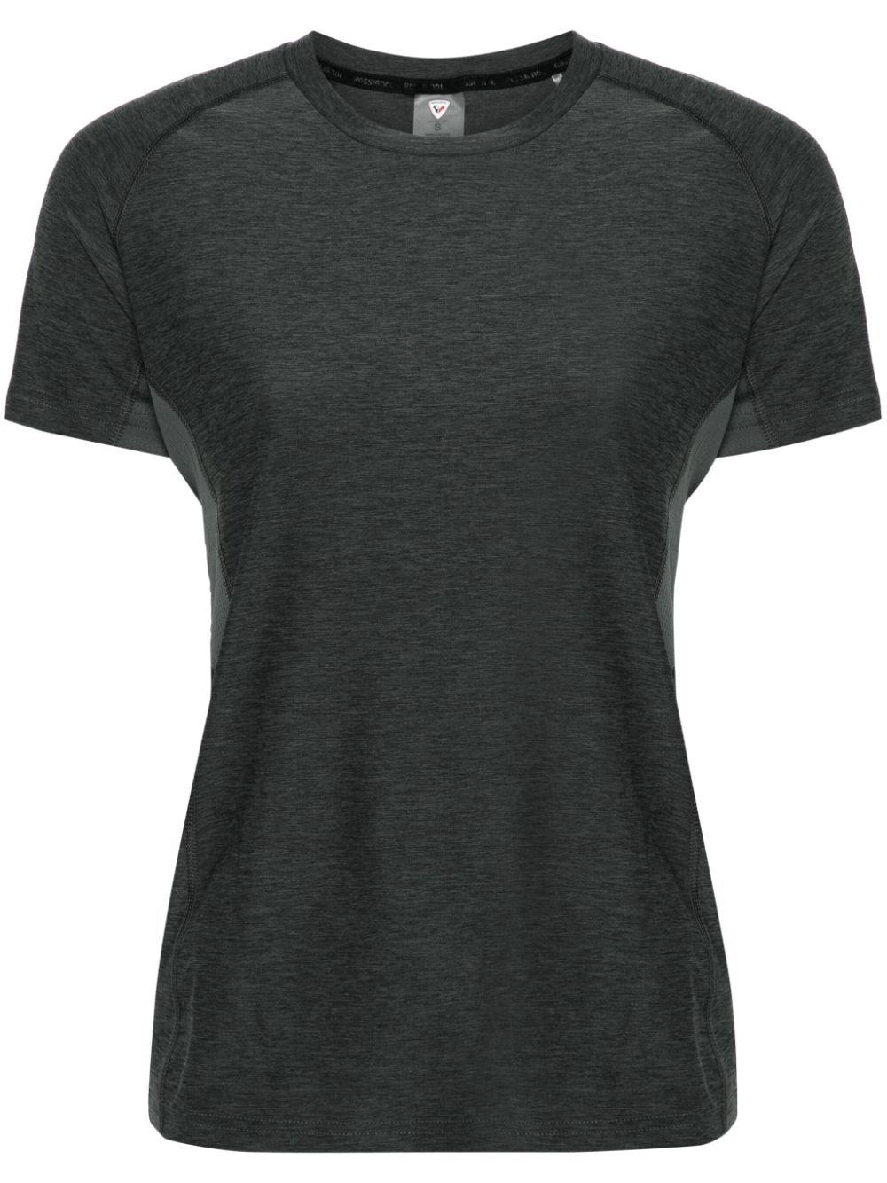 Rubberised-logo performance T-shirt - Grey