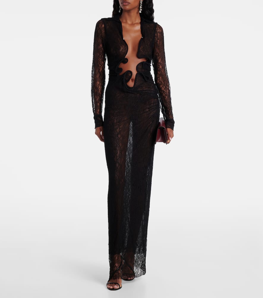 Venus sheer lace gown