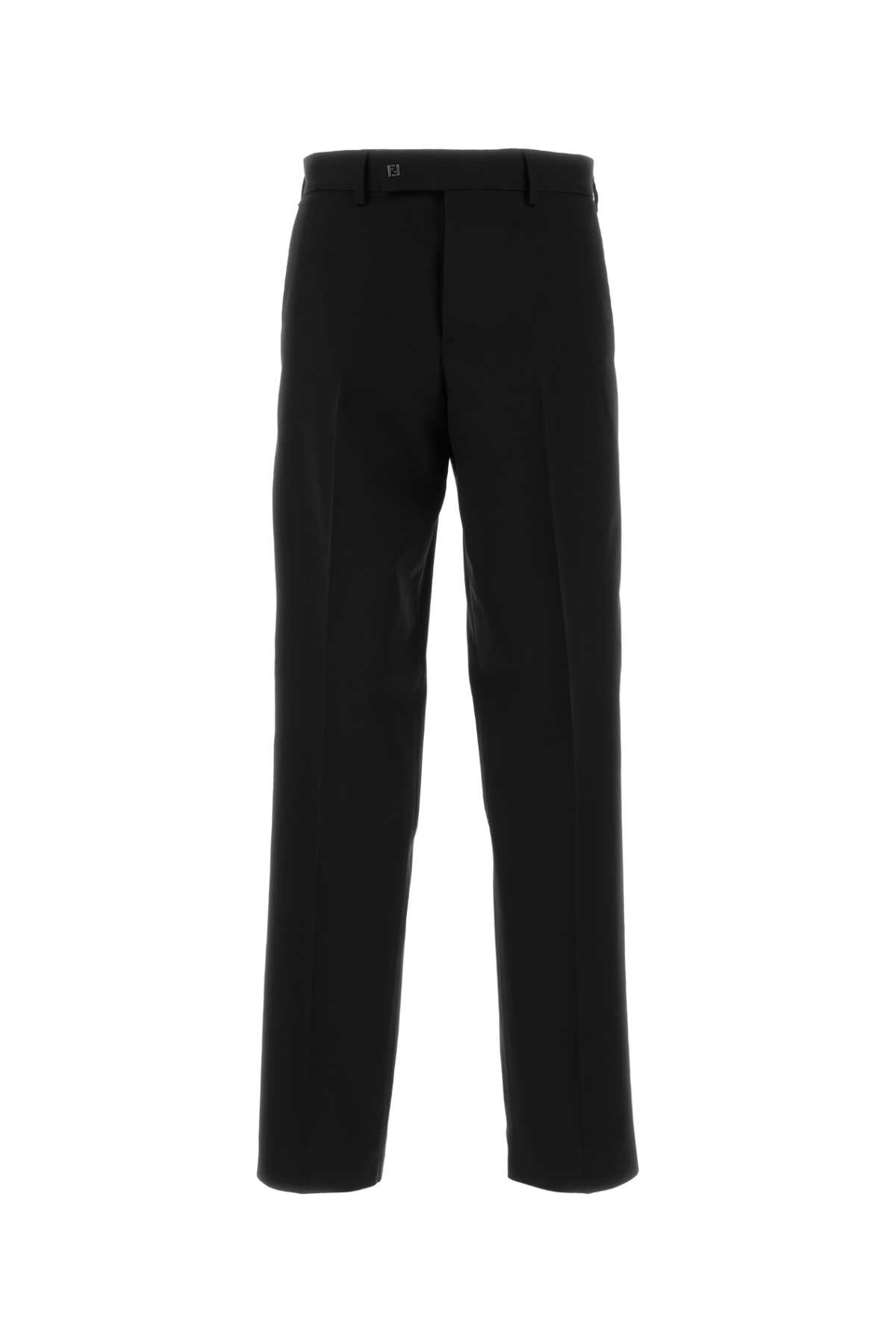 Virgin Wool Trousers — Black