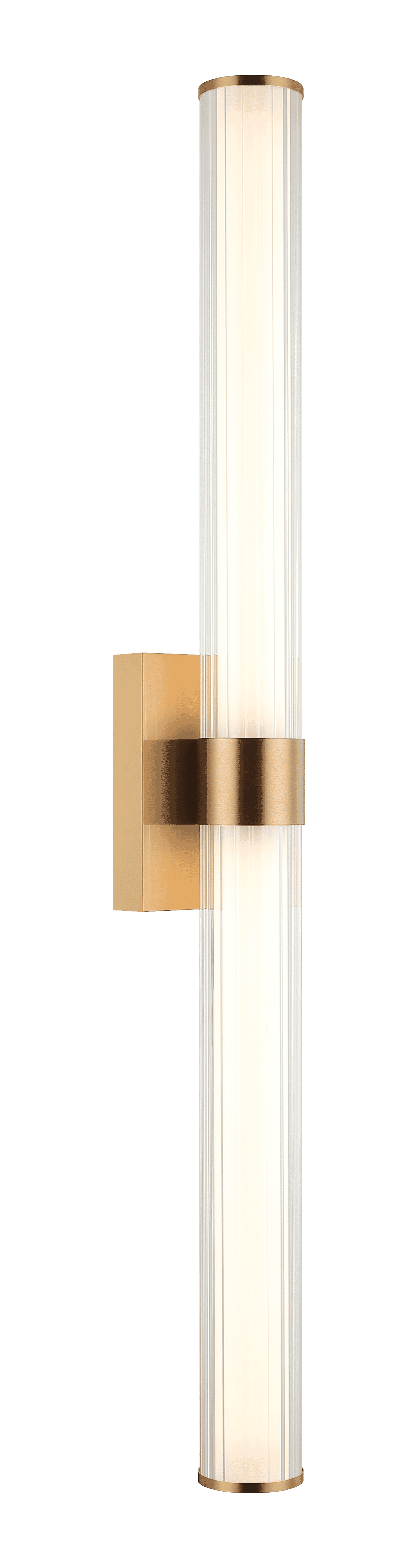 Aged Gold Brass LED Vanity from the Macie Collection