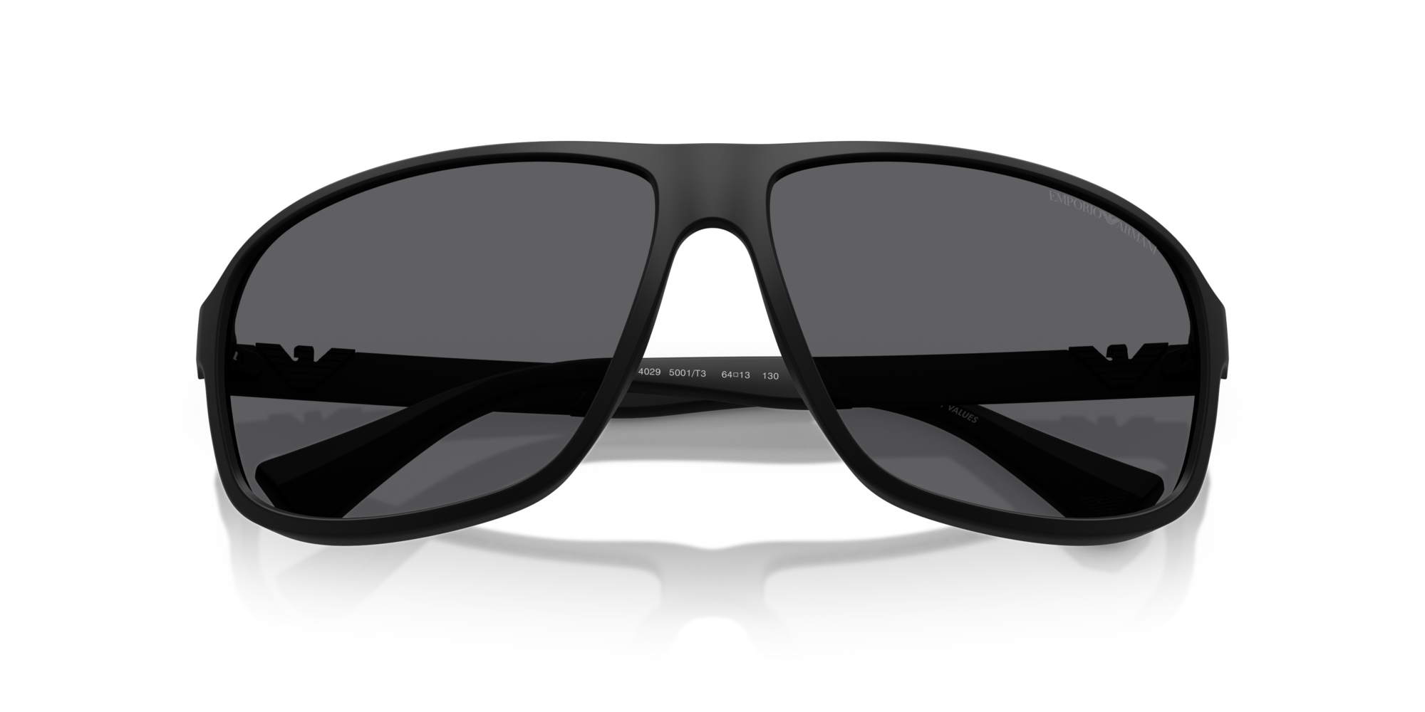 Emporio Armani Man Emporio Armani EA4029 5001T3 Sunglasses Injected Black Grey Squared Polarized