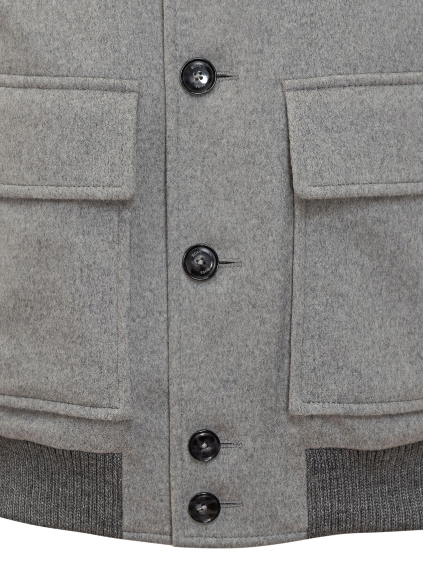 Grey Solid Jacket