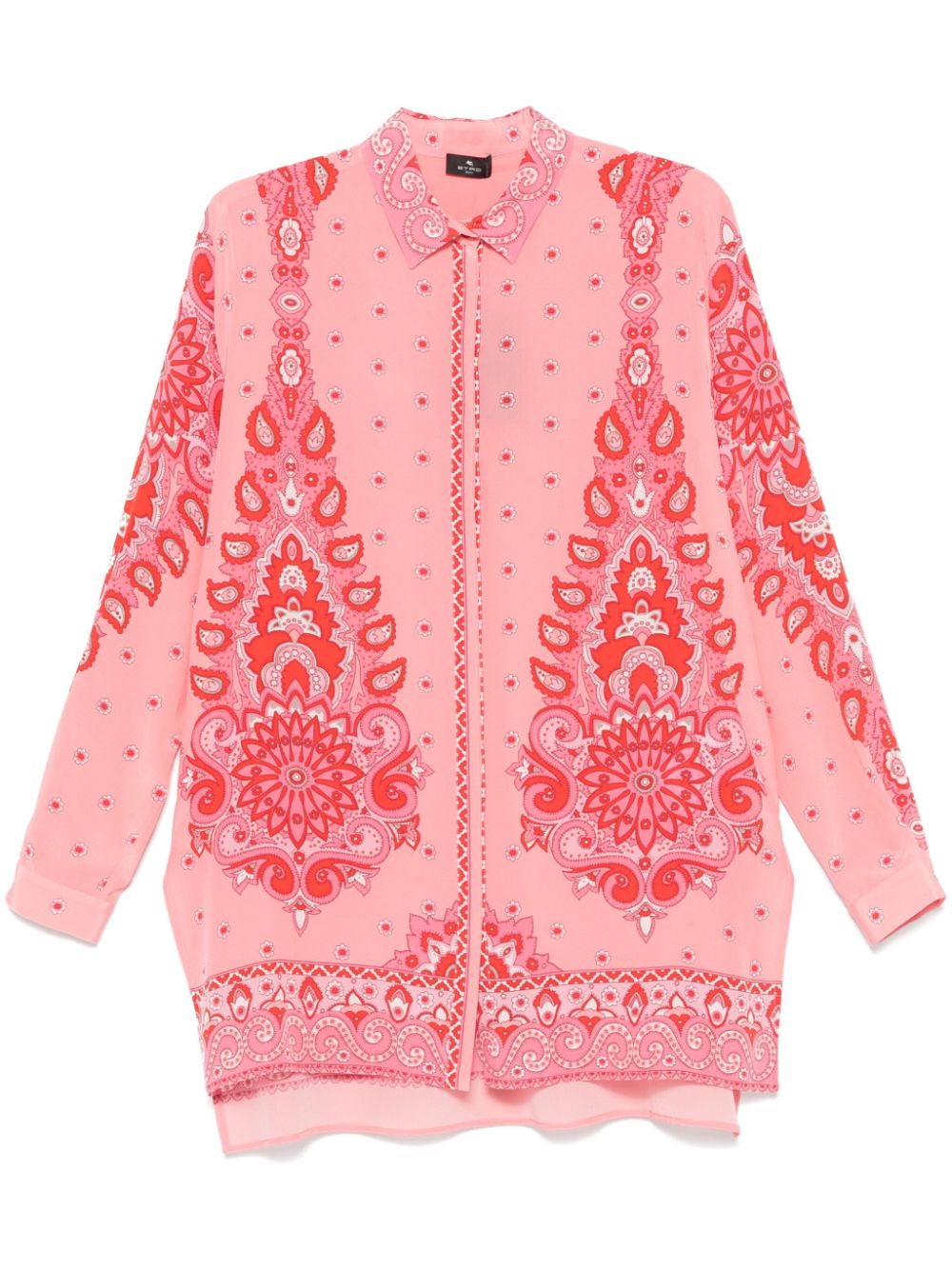 Paisley floral-print shirt - Pink