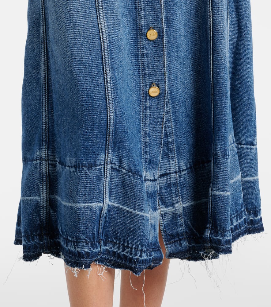 Denim midi dress