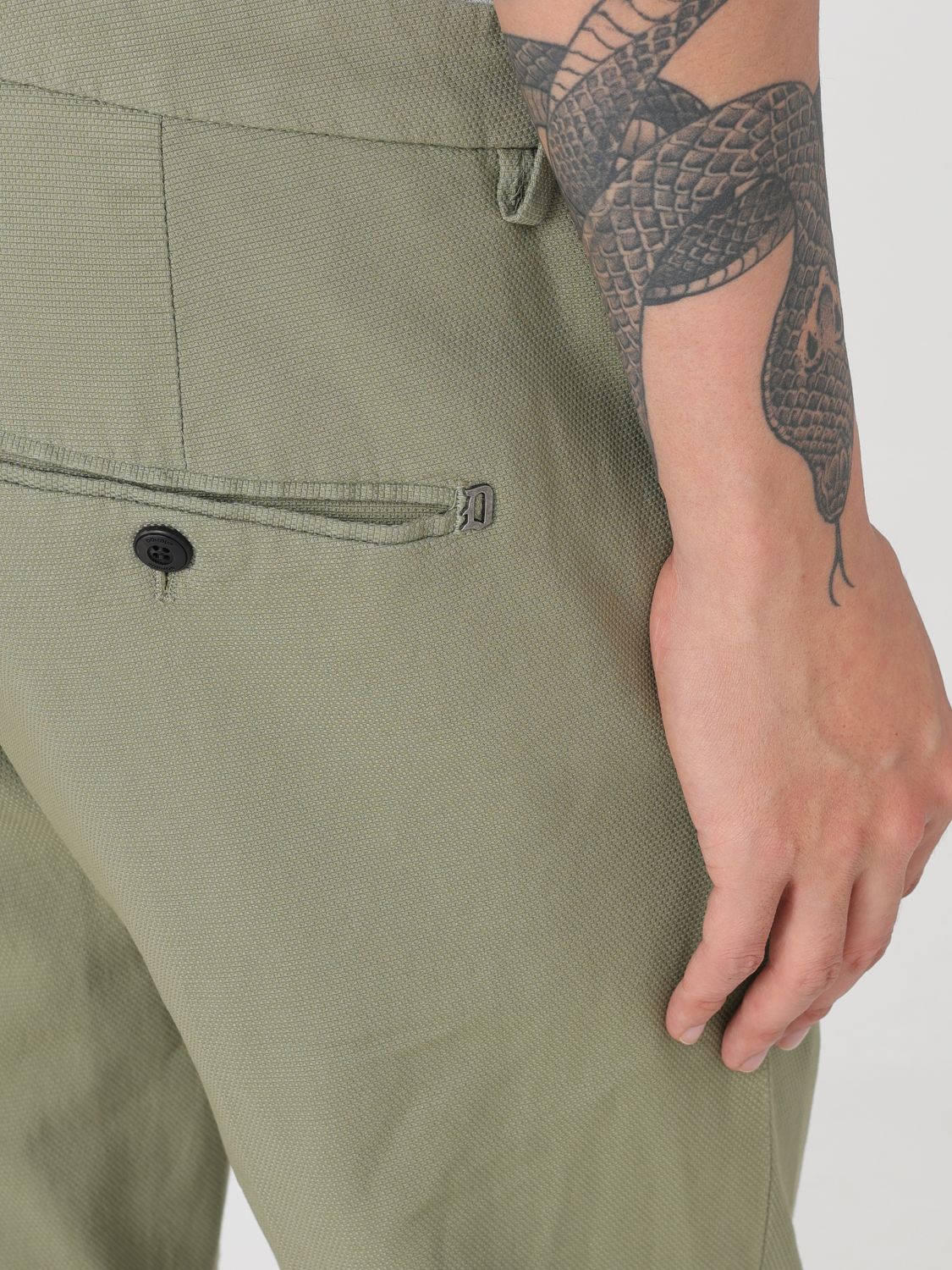 Pants DONDUP Men color Green