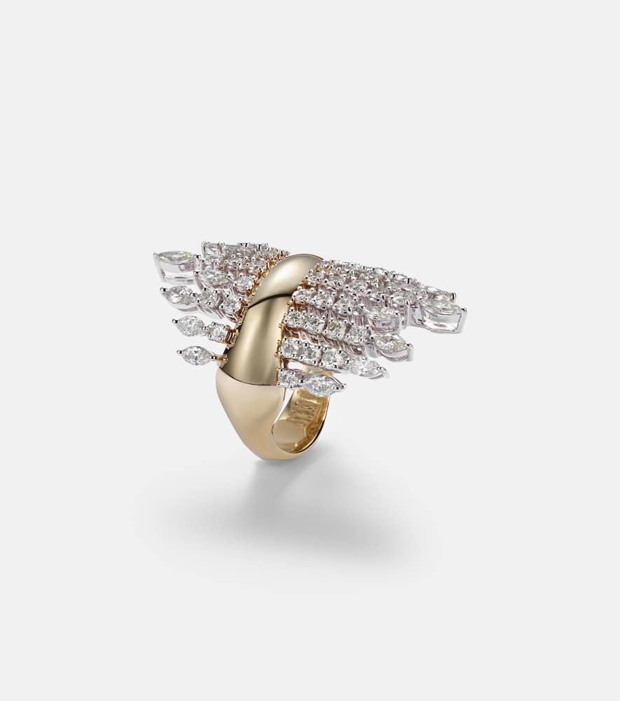 STRADA GOLD SG-C610M＋RX Golden Strada 18kt gold and white gold ring with diamonds