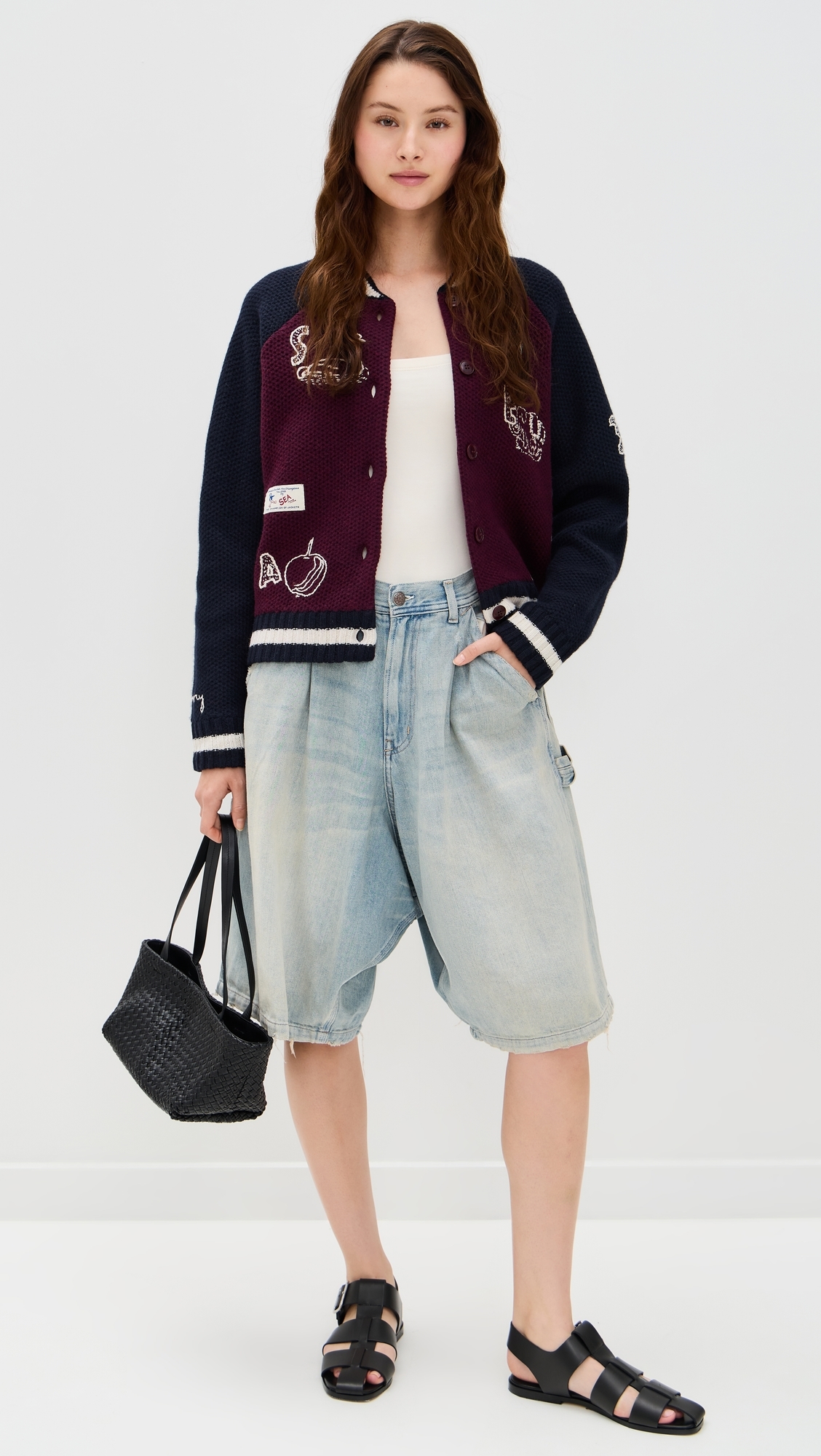 Archer Varsity Knit Cardigan Navy