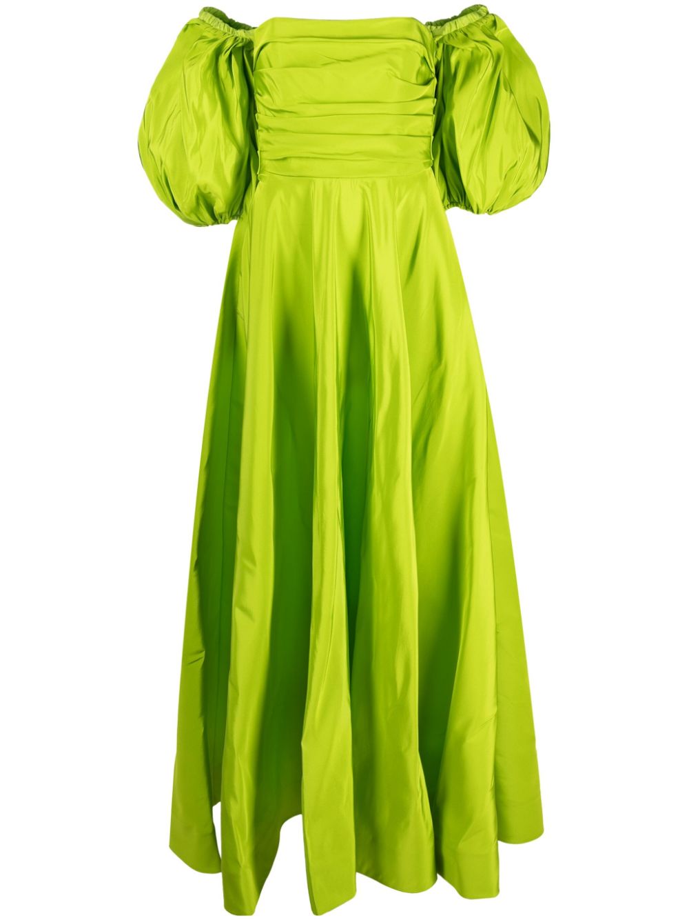 Off-shoulder floor-lentgh dress - Green