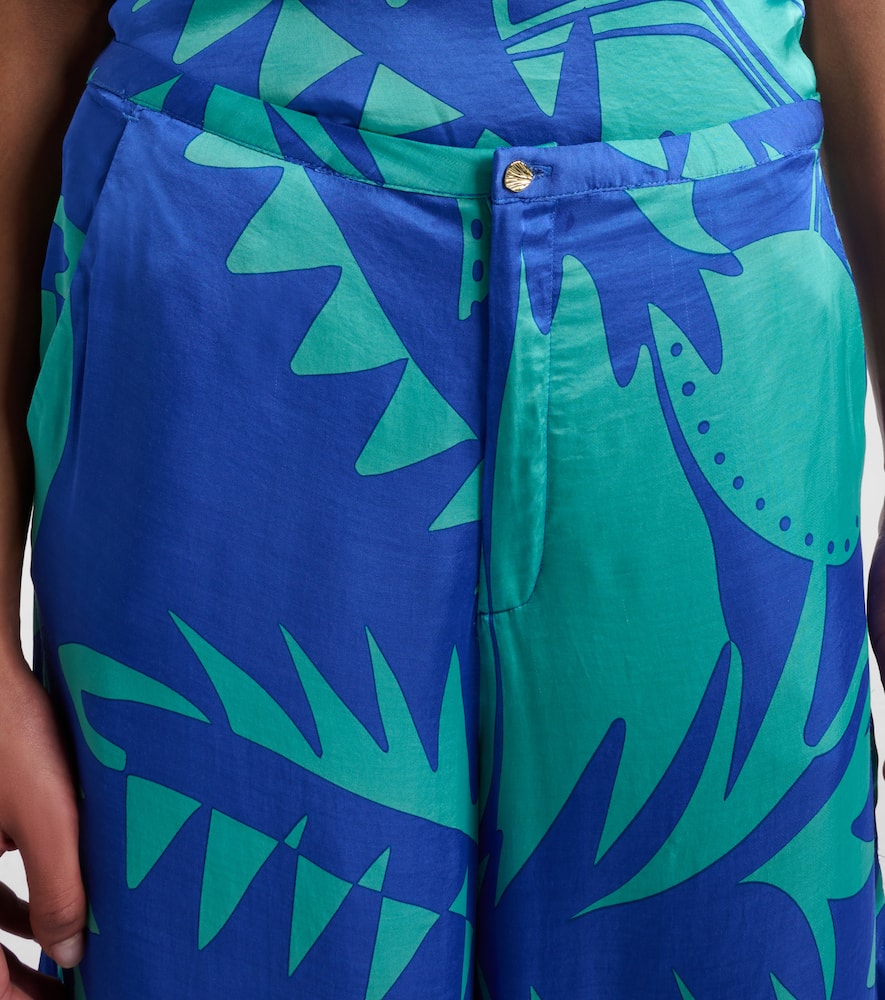 Clea printed wide-leg pants