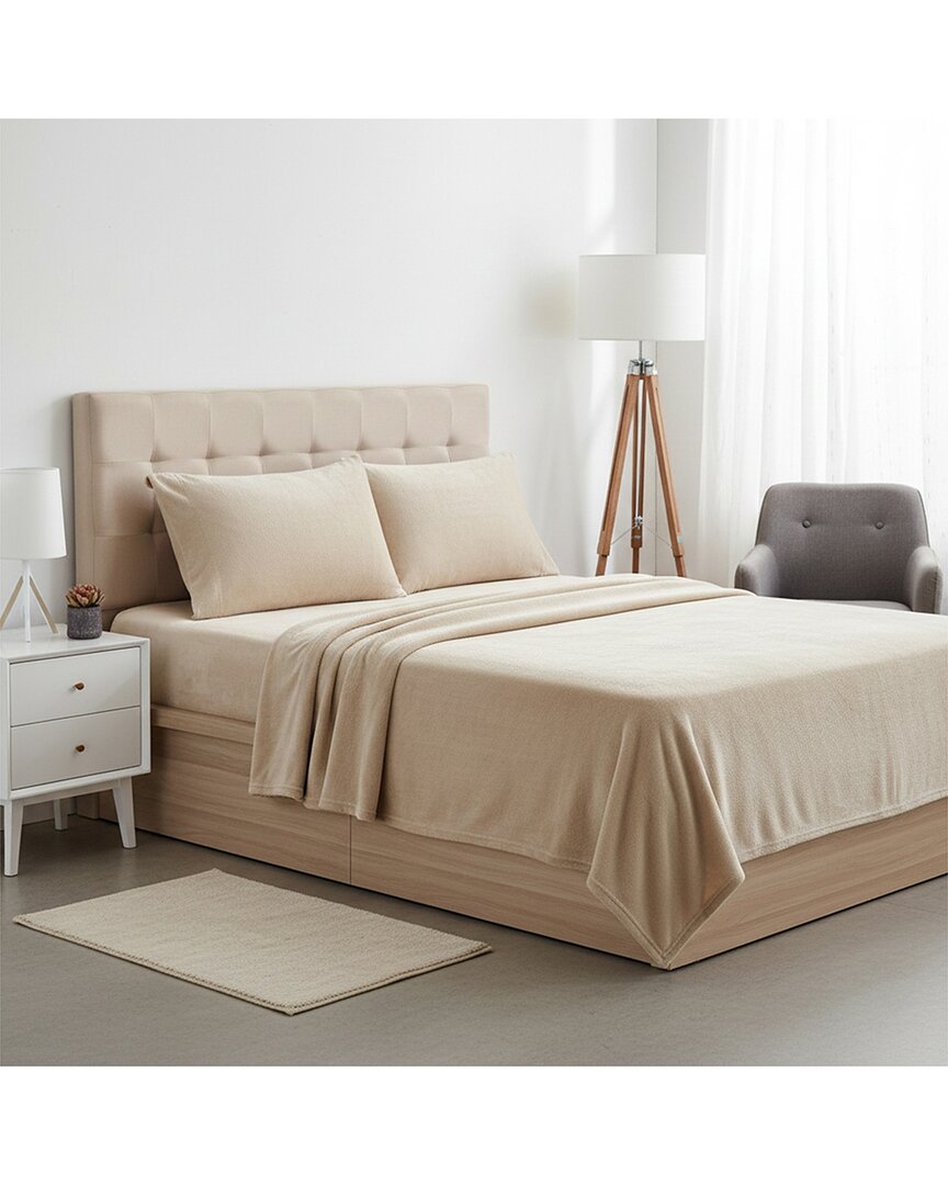 4Pc Microplush Sheet Set