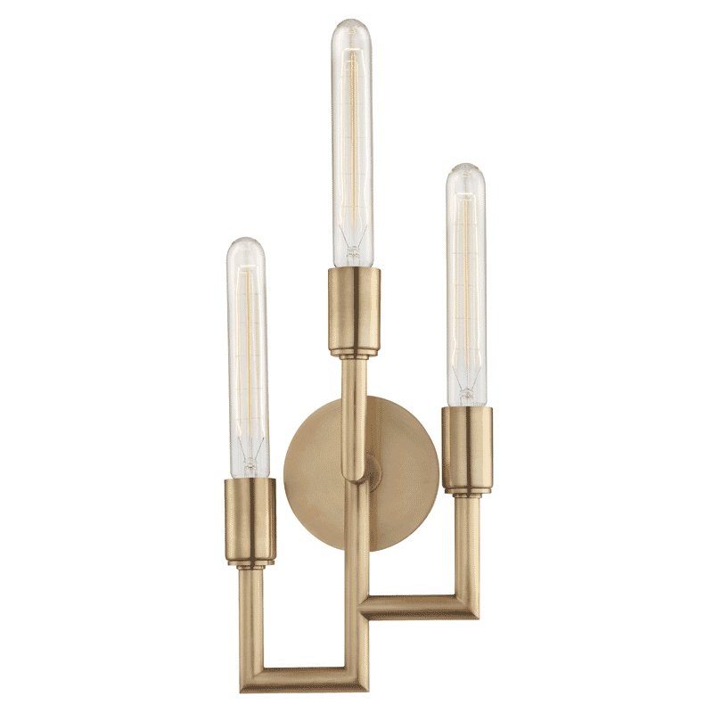 Angler 3-Light 20" Wall Sconce in Aged Bra