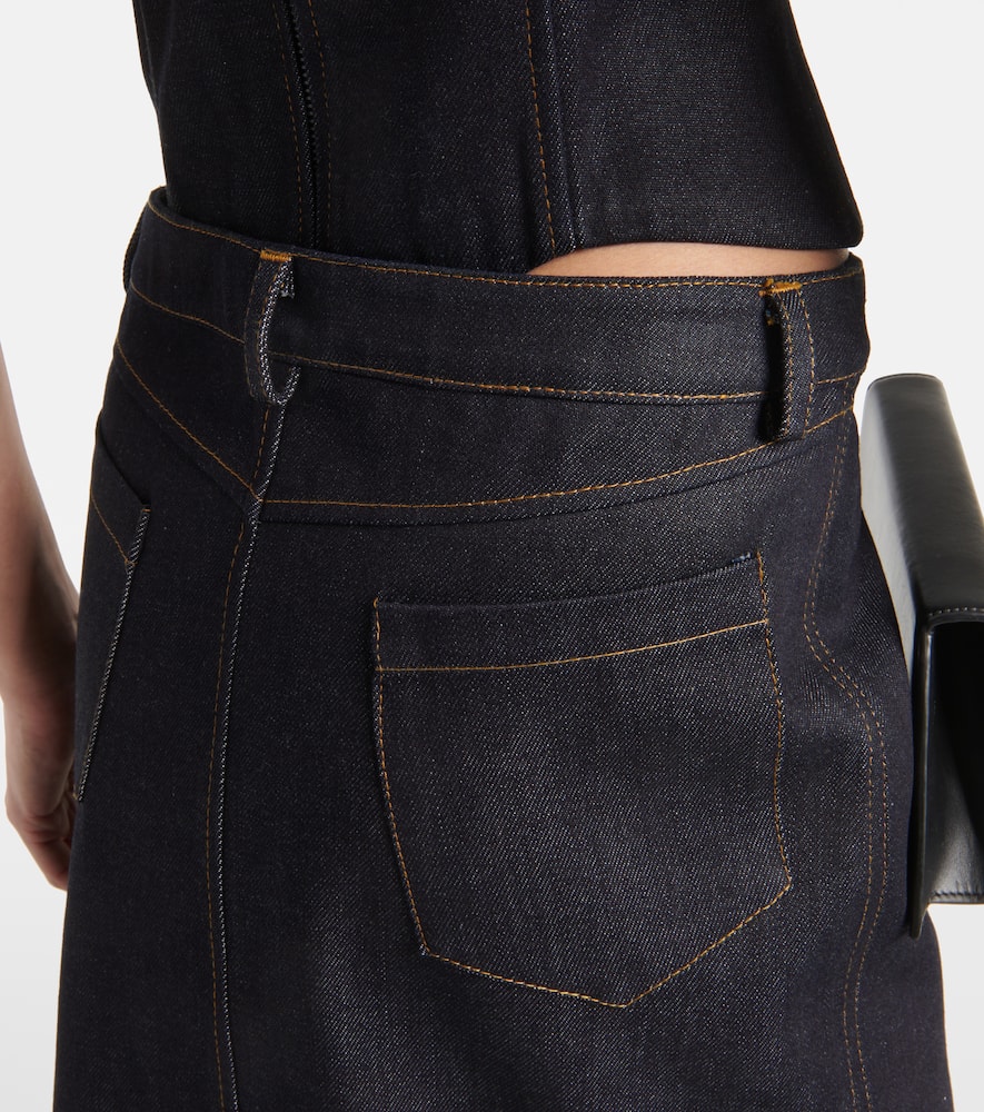 Alis denim maxi skirt