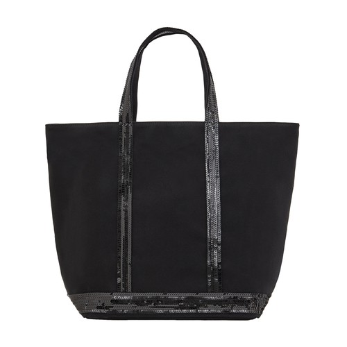 Canvas and Sequins M Cabas Tote