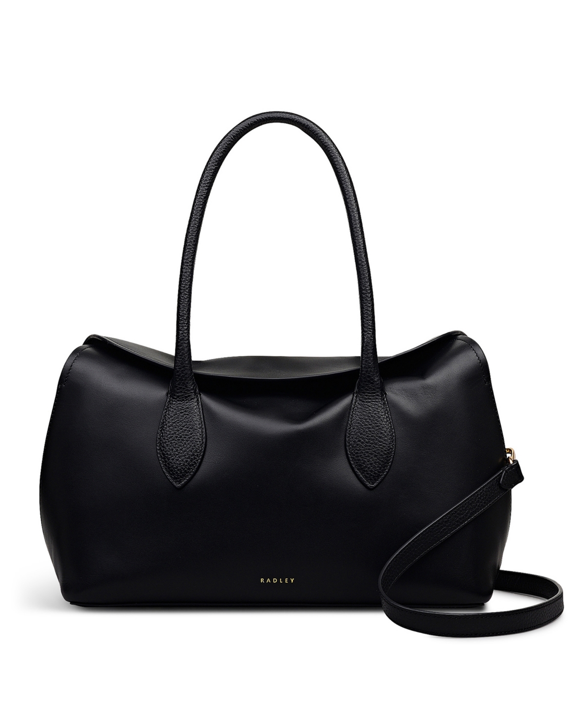 Liverpool Gardens Large Ziptop Grab Satchel Bag - Black