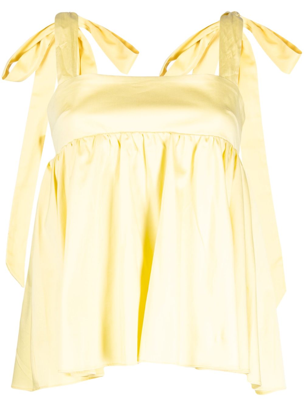 Susan sleeveless stretch-cotton top - Yellow