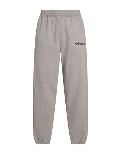 Man Pants Light grey Size L Cotton
