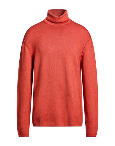Man Turtleneck Rust Size L Virgin Wool