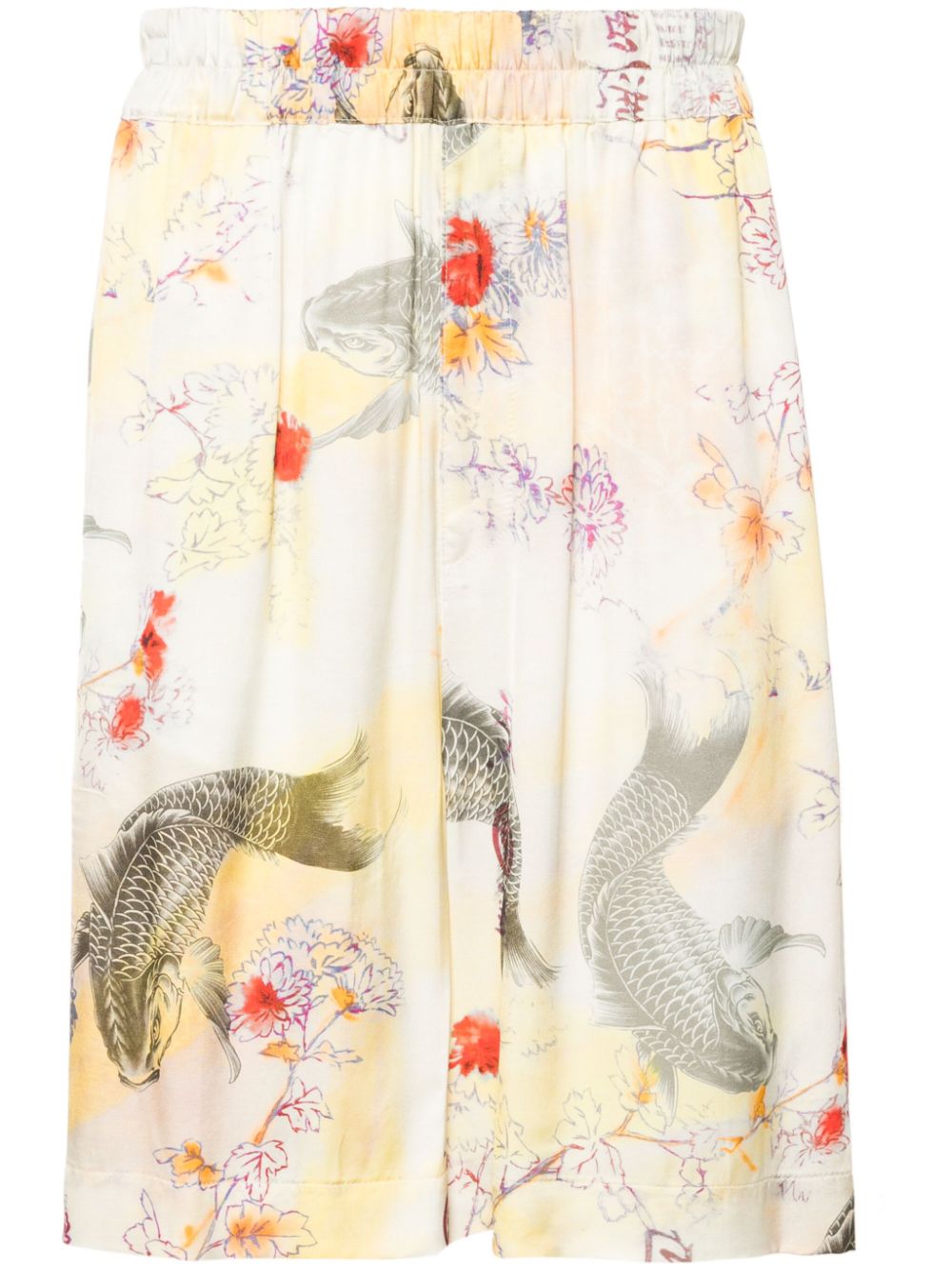 Graphic-print shorts - Yellow