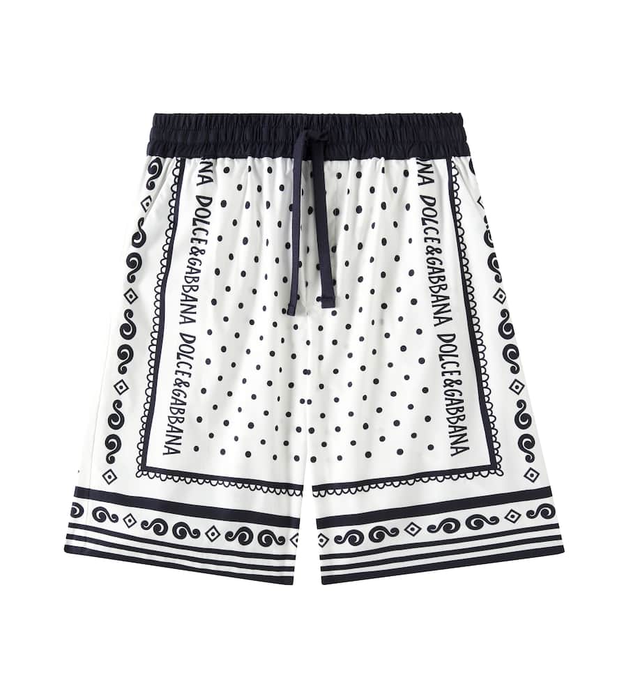 Dolce & Gabbana Kids Bandana cotton poplin shorts