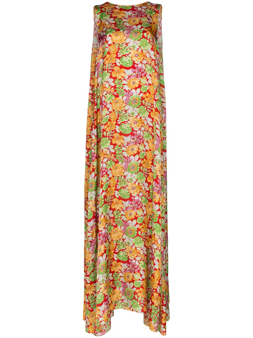 Floral print maxi dress - Red