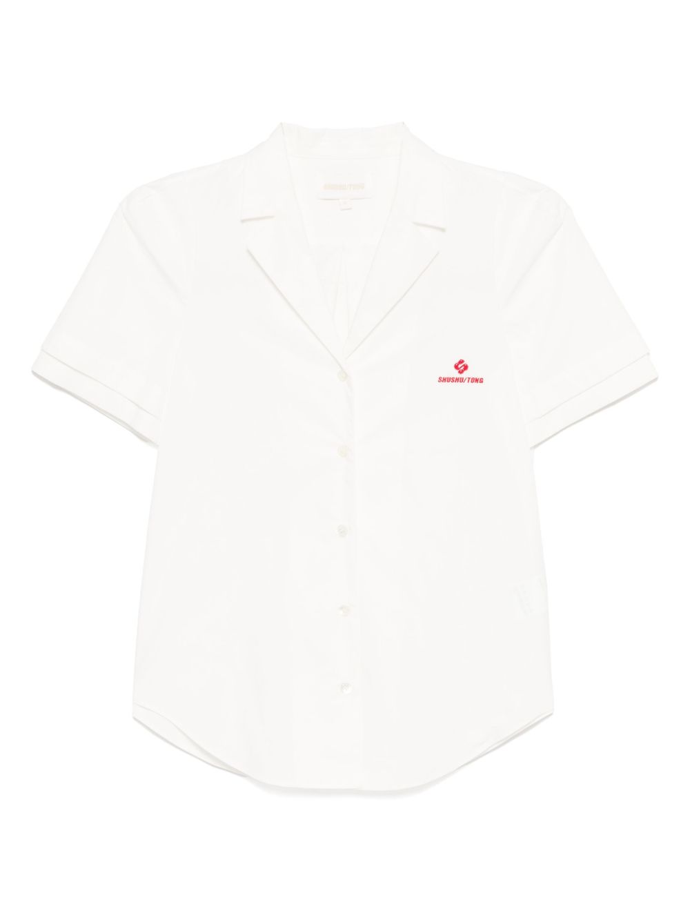 Logo-embroidered shirt - White