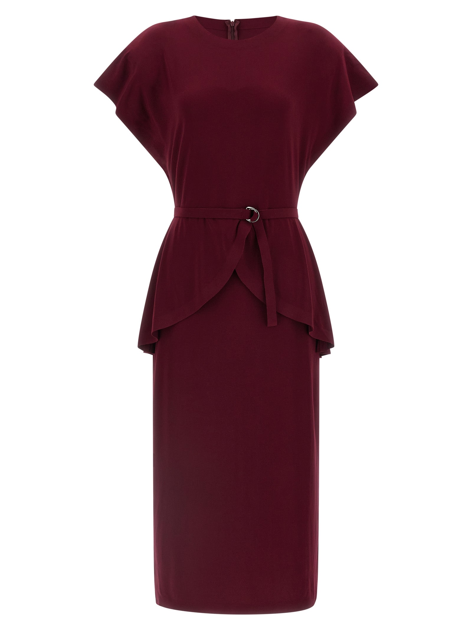 Peplum Waist Tunic Tunic — Bordeaux
