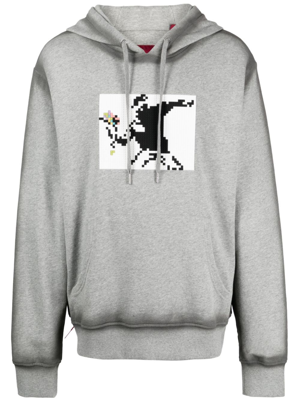 Throwing The Bouquet graphic-print cotton hoodie - Grey