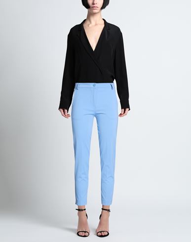 Woman Pants Azure Size S Cotton, Nylon, Elastane