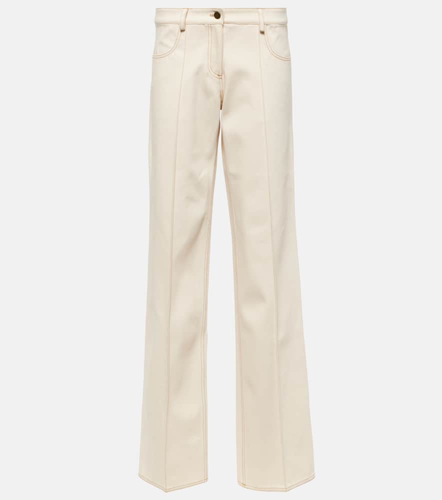 Tuxis low-rise cotton wide-leg pants