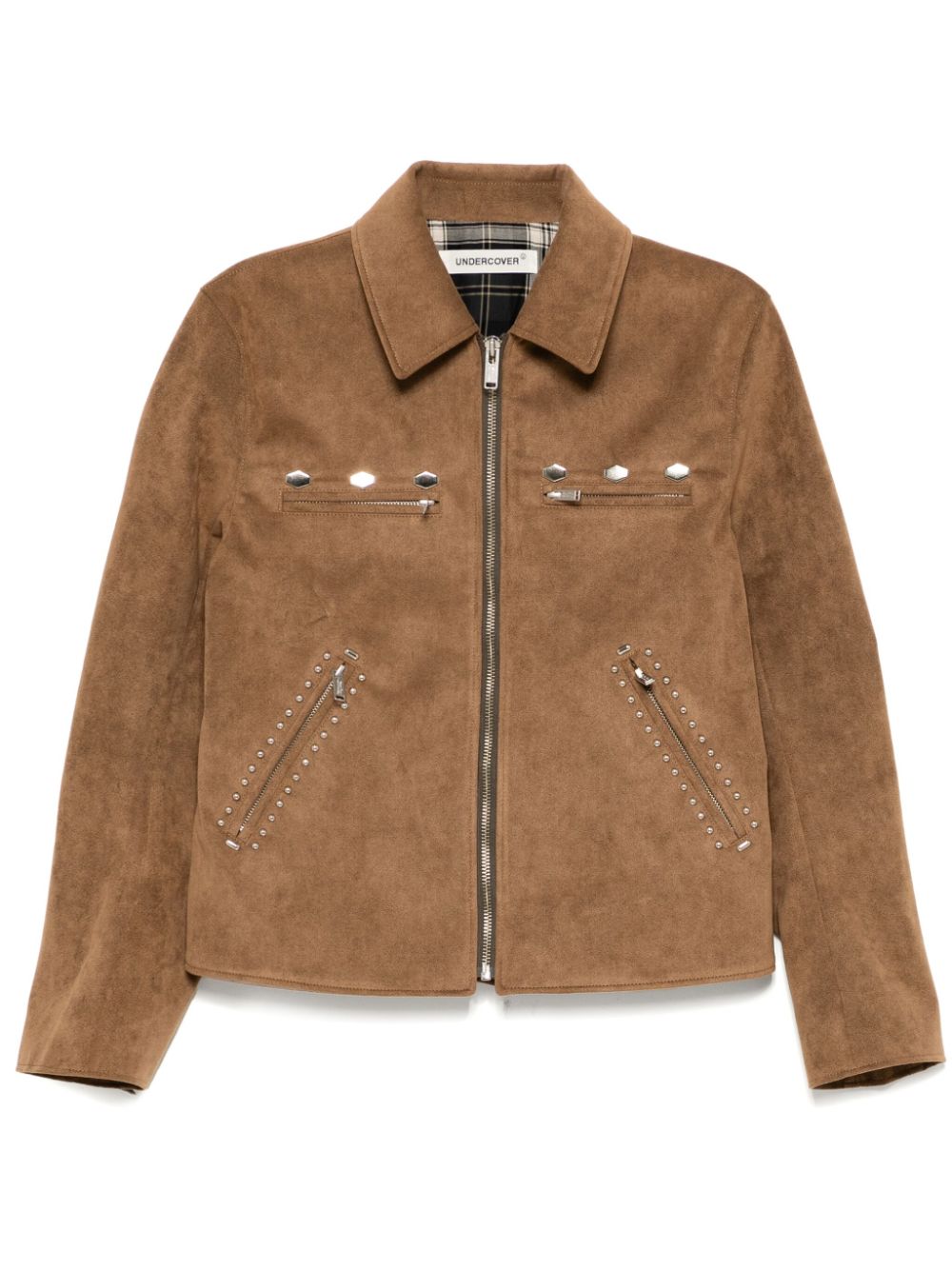 Stud-embellished jacket - Neutrals