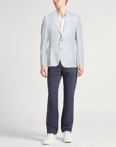 Platinum Man Blazer Light blue Size 40 Viscose, Wool, Linen