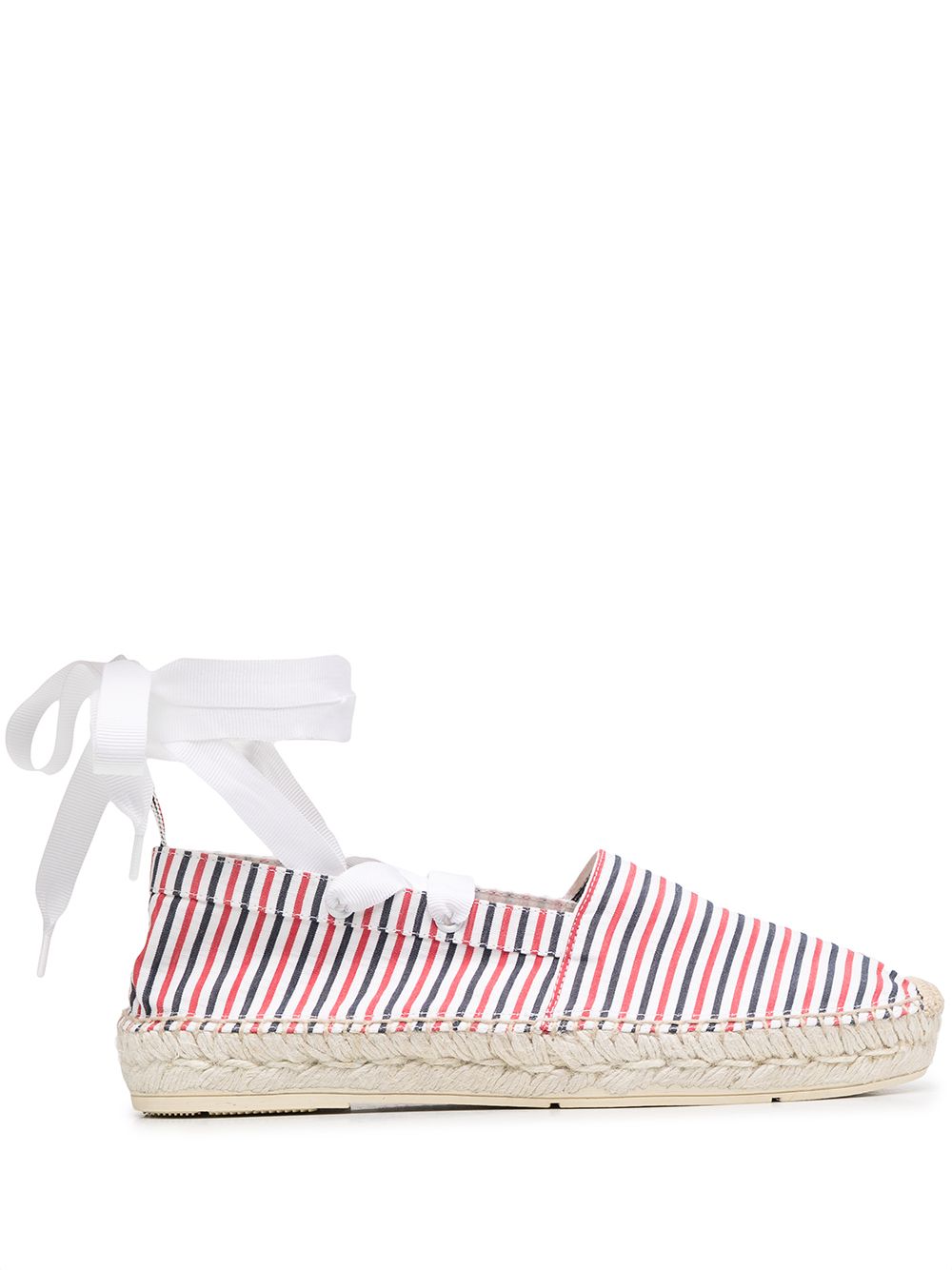 Removable ankle tie espadrilles - Red
