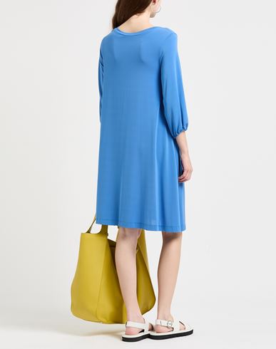 Woman Mini dress Slate blue Size M Viscose, Polyamide, Elastane