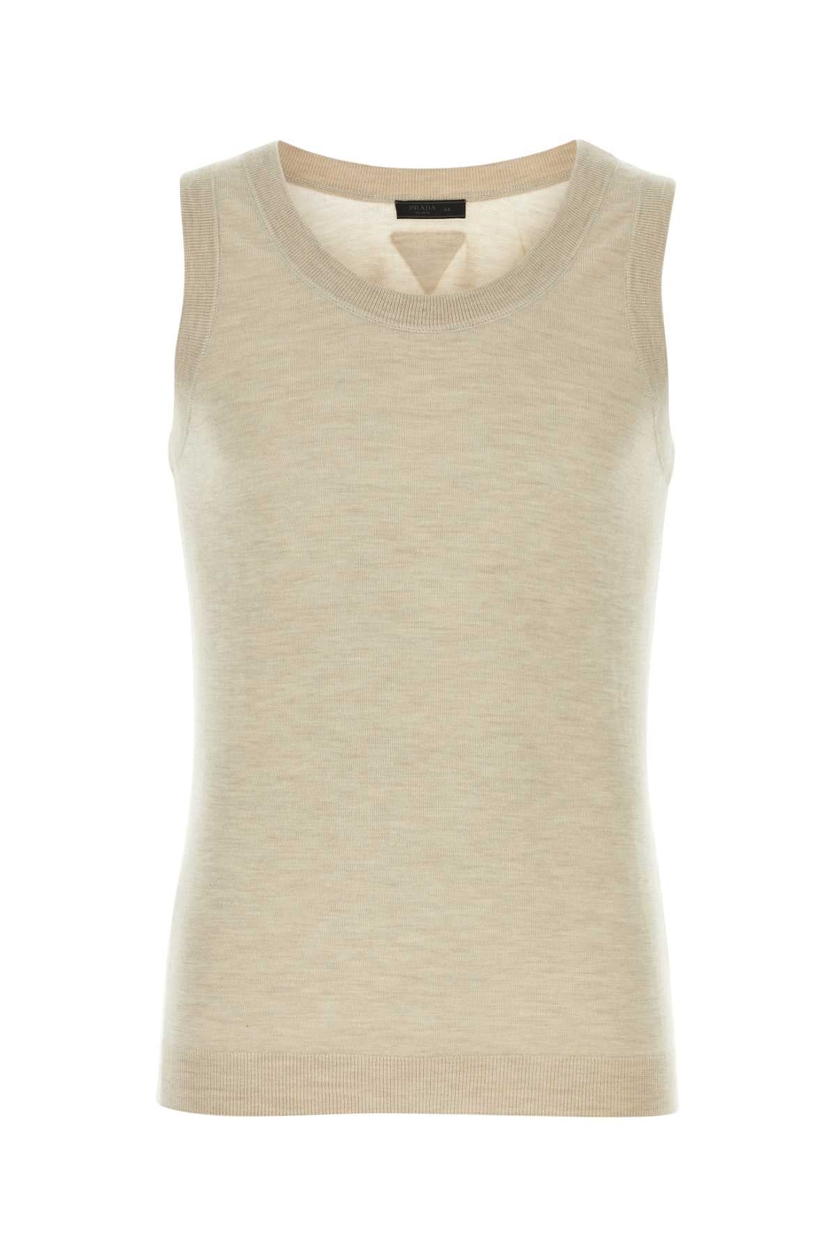 Cashmere Tank Top — Beige