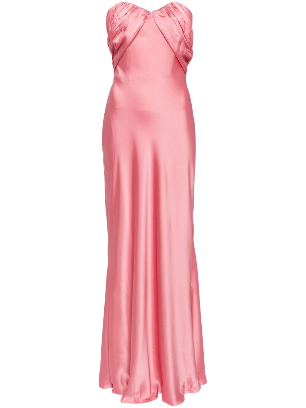 Livia silk bandeau dress - Pink