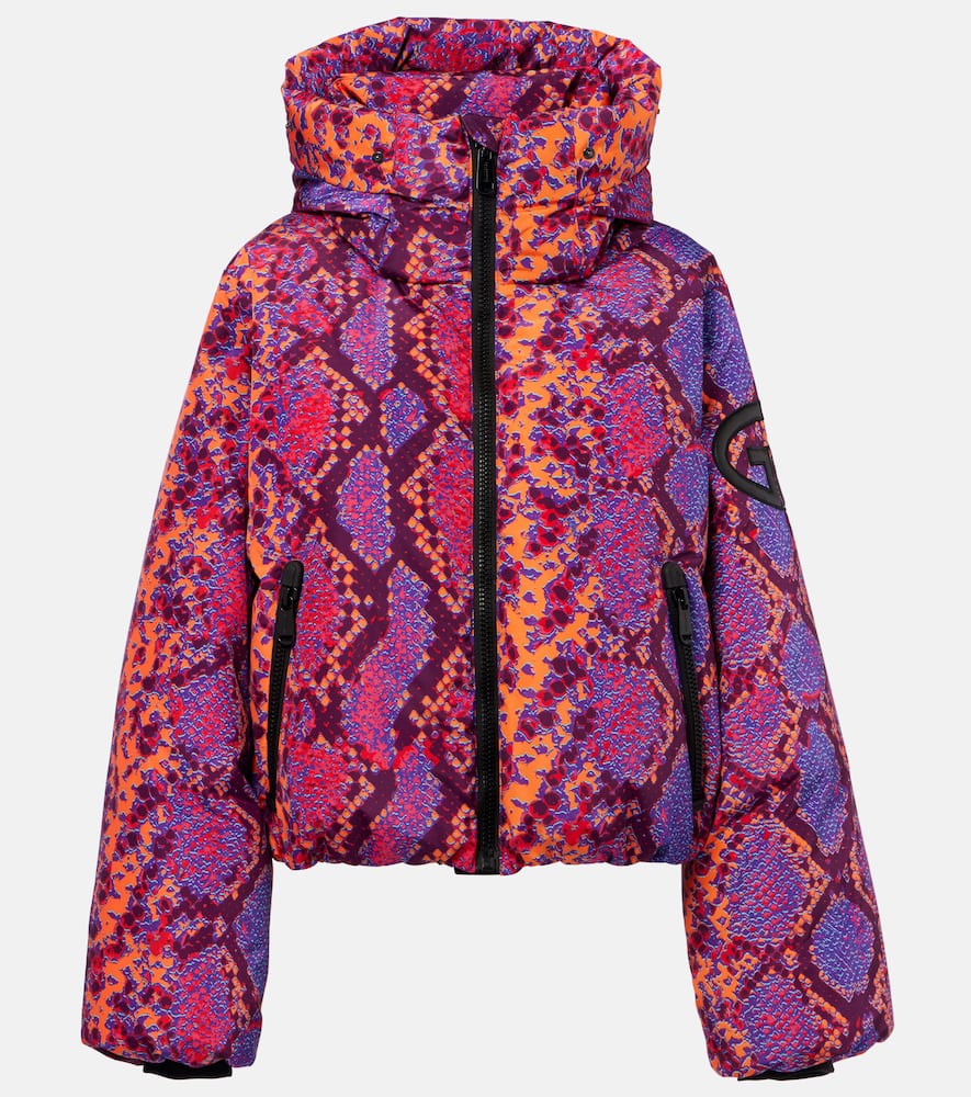 Lucinda animal-print down ski jacket