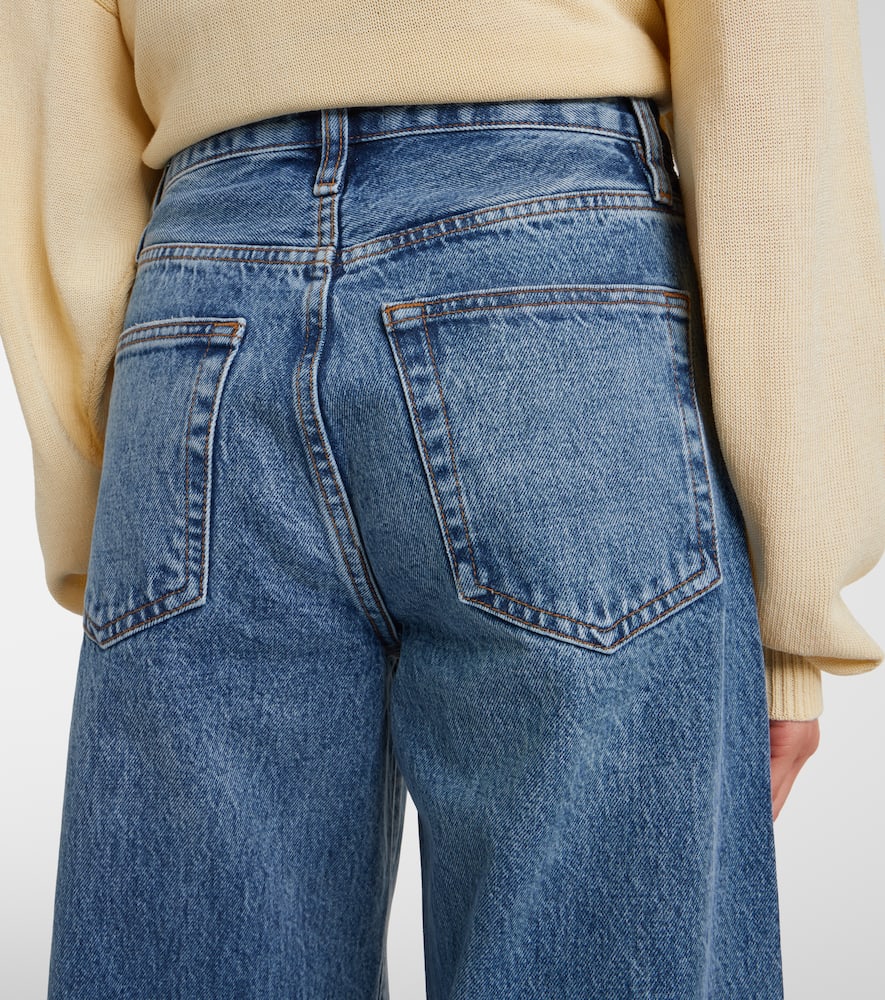 Bow barrel-leg jeans