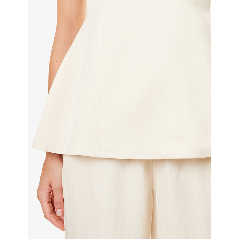 Womens Volume Sleeveless Woven Top
