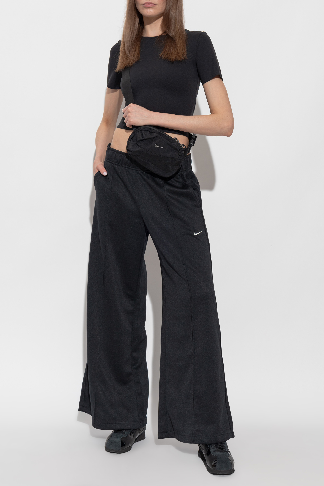 Wide-leg Trousers, Women's, Black