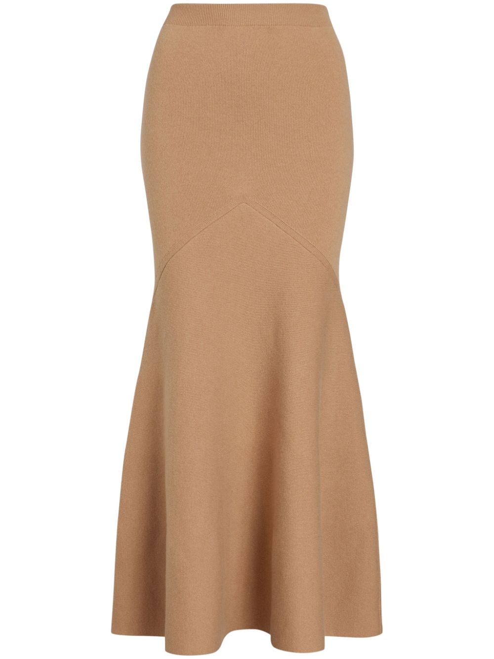 Peplum maxi skirt - Brown