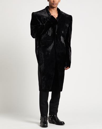 Man Coat Black Size 38 Viscose, Silk