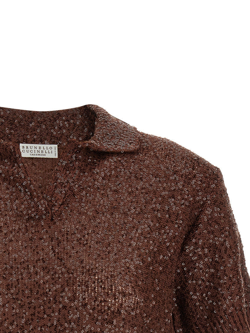Brunello Cucinelli - polo knit shirt collar ribbed he