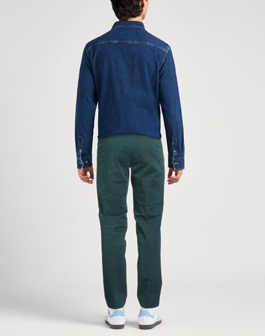 Man Pants Deep teal Size 34 Cotton, Elastane